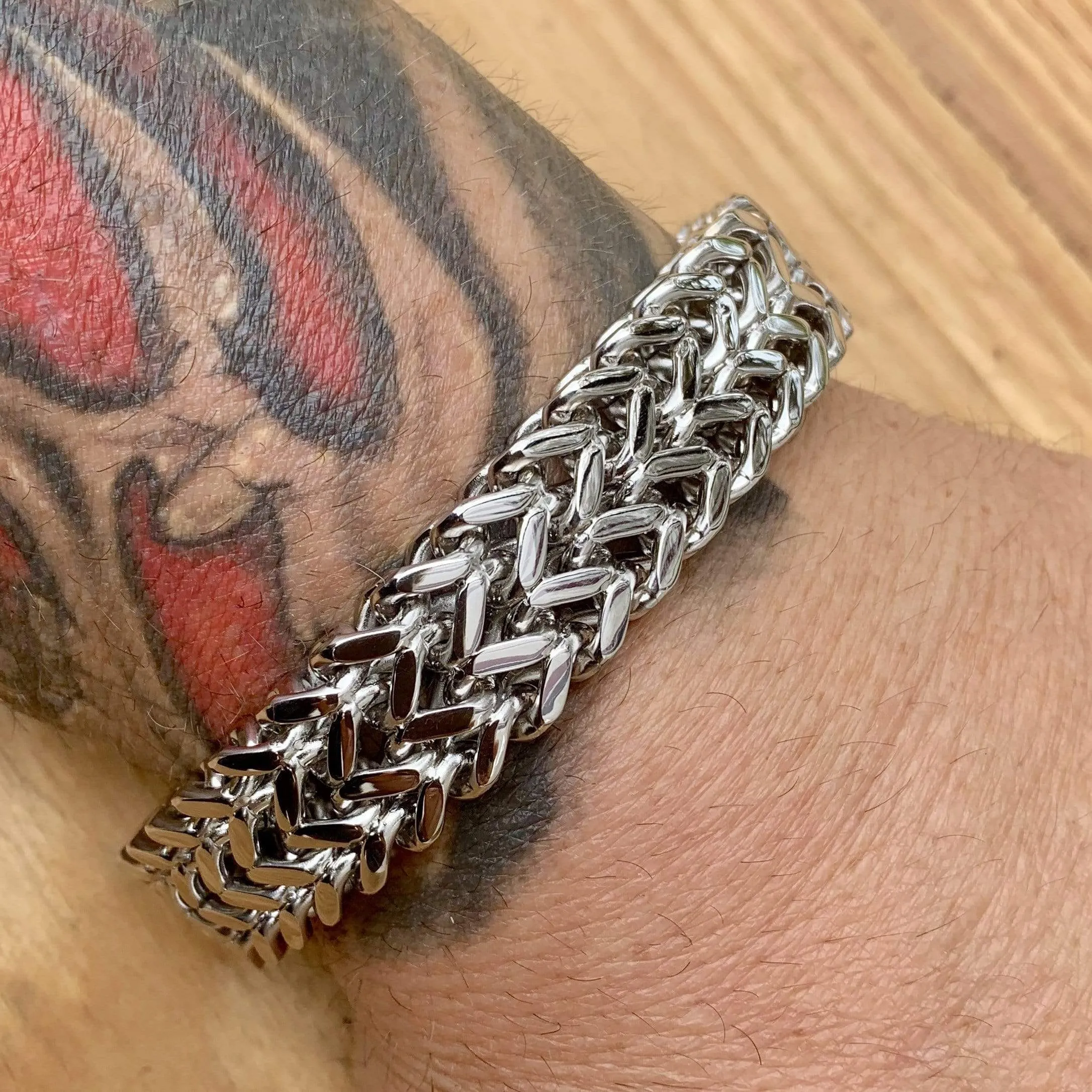 "Viking King" Bracelet - Classic - Silver - 3/4 inch wide - B03