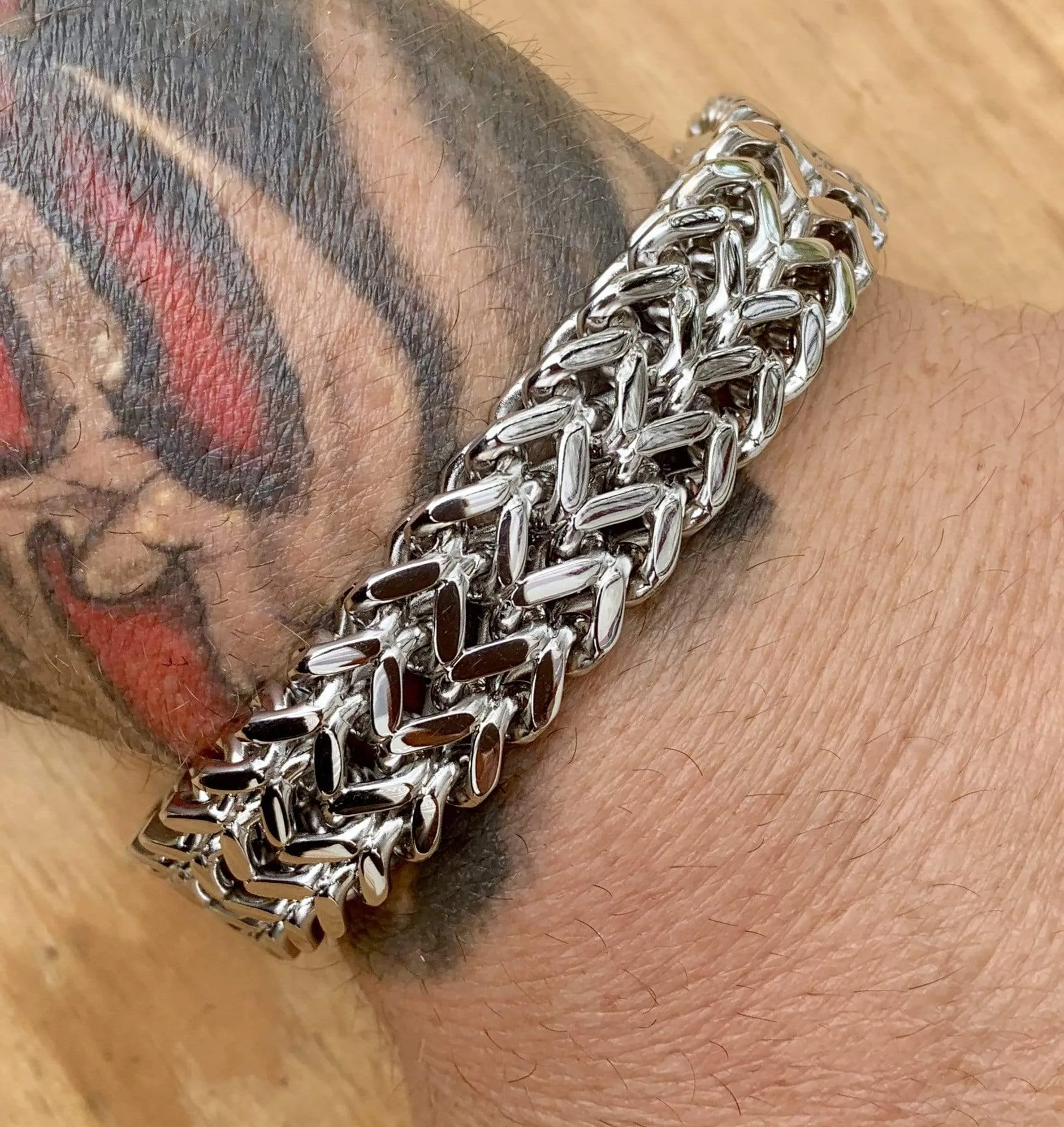 "Viking King" Bracelet - Classic - Silver - 3/4 inch wide - B03