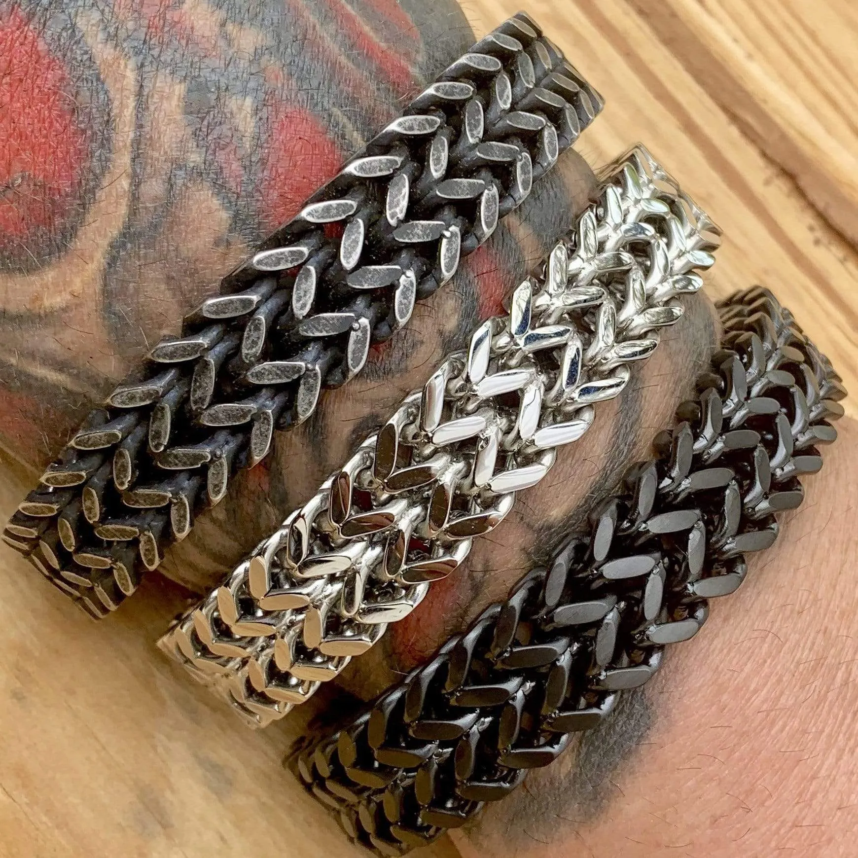 "Viking King" Bracelet - Classic - Silver - 3/4 inch wide - B03