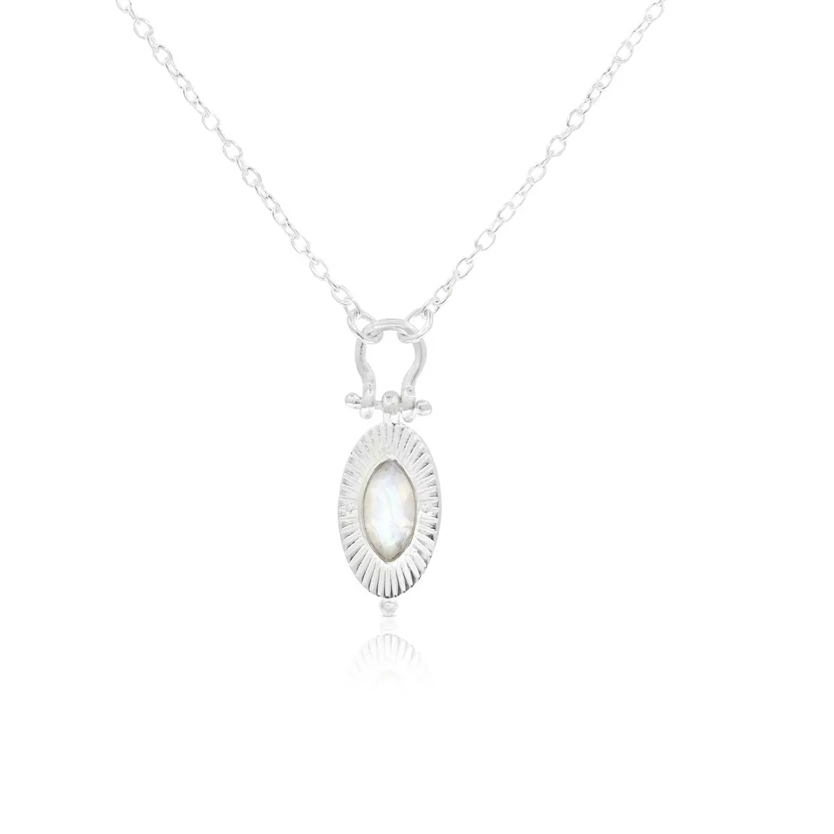 Radiance Moonstone Silver Necklace