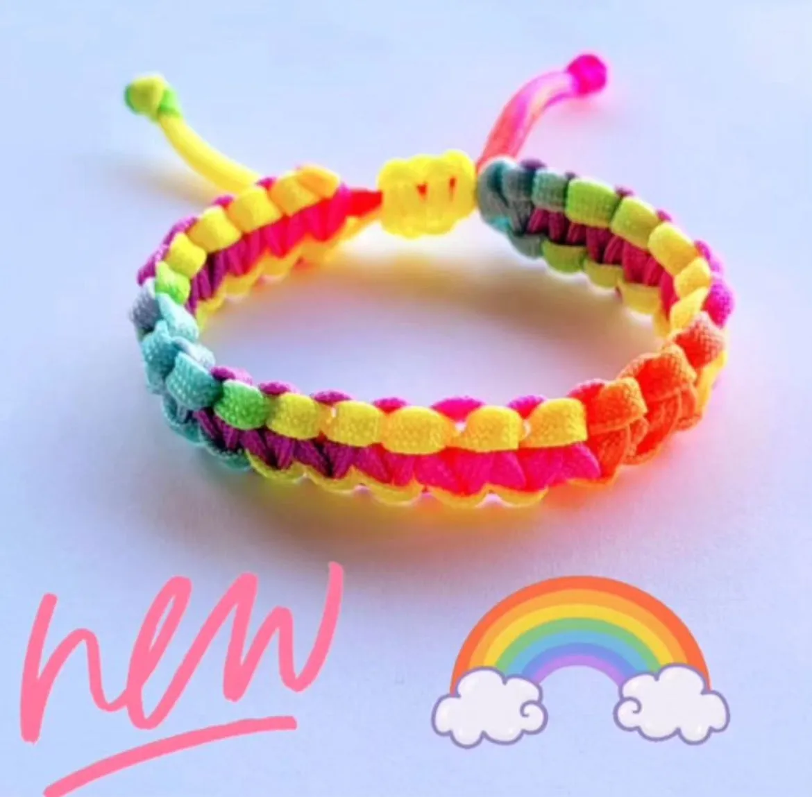 Rainbow macrame bracelet