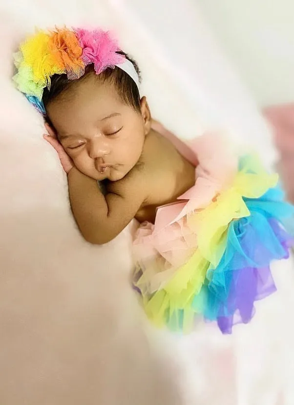 Rainbow tutu and headband set