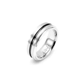 RG303B B.Tiff Black Enamel Bearing Stainless Steel Ring