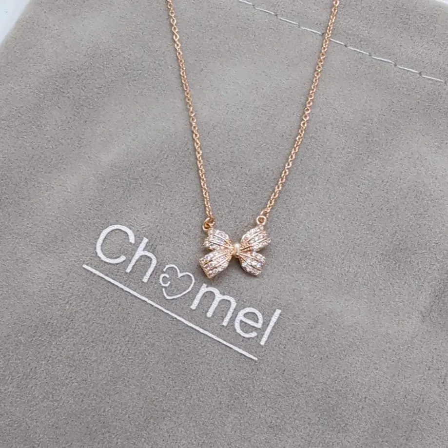 Ribbon Cubic Zirconia Necklace