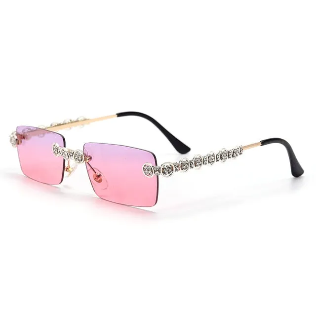 Rimless Diamond Sunglasses