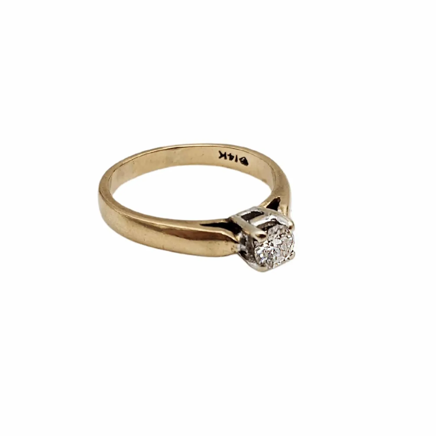 RING Solitaire Diamond 14K Gold