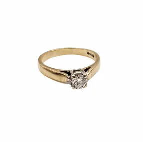 RING Solitaire Diamond 14K Gold