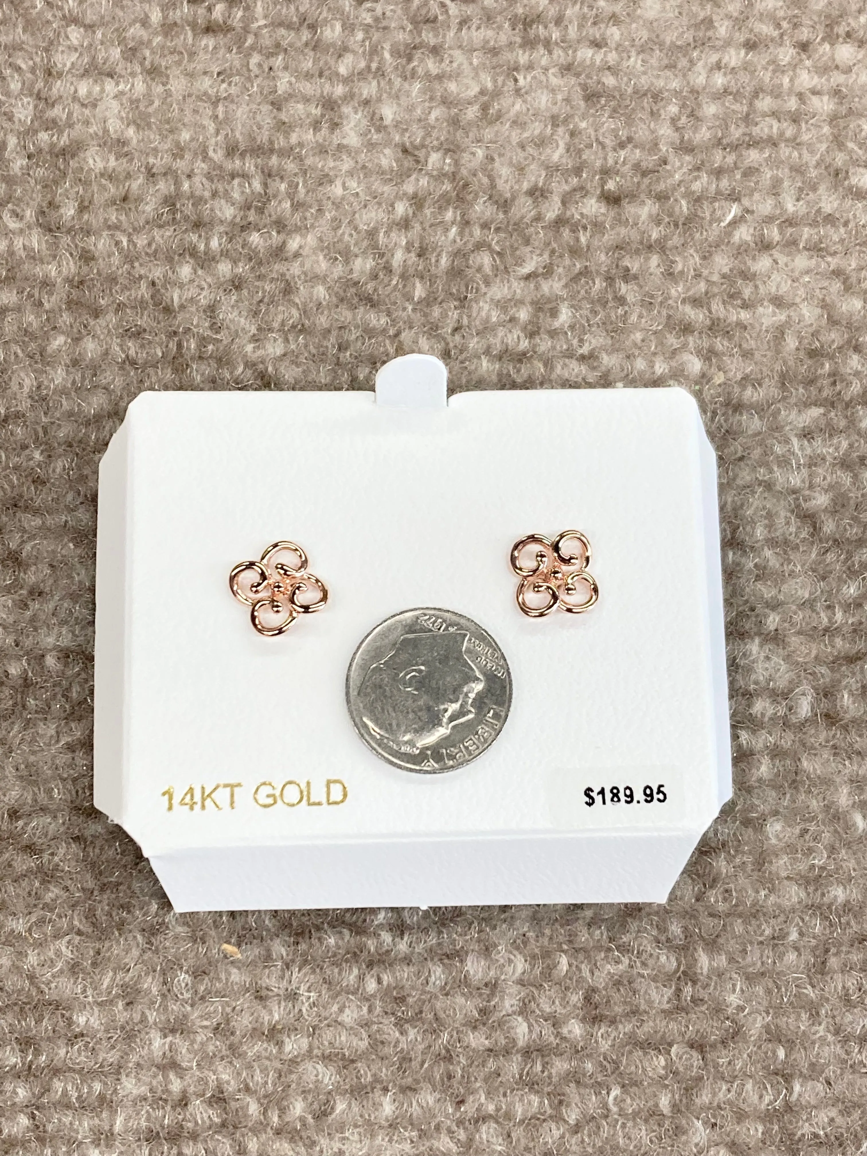 Rose Gold Knot Stud Earrings