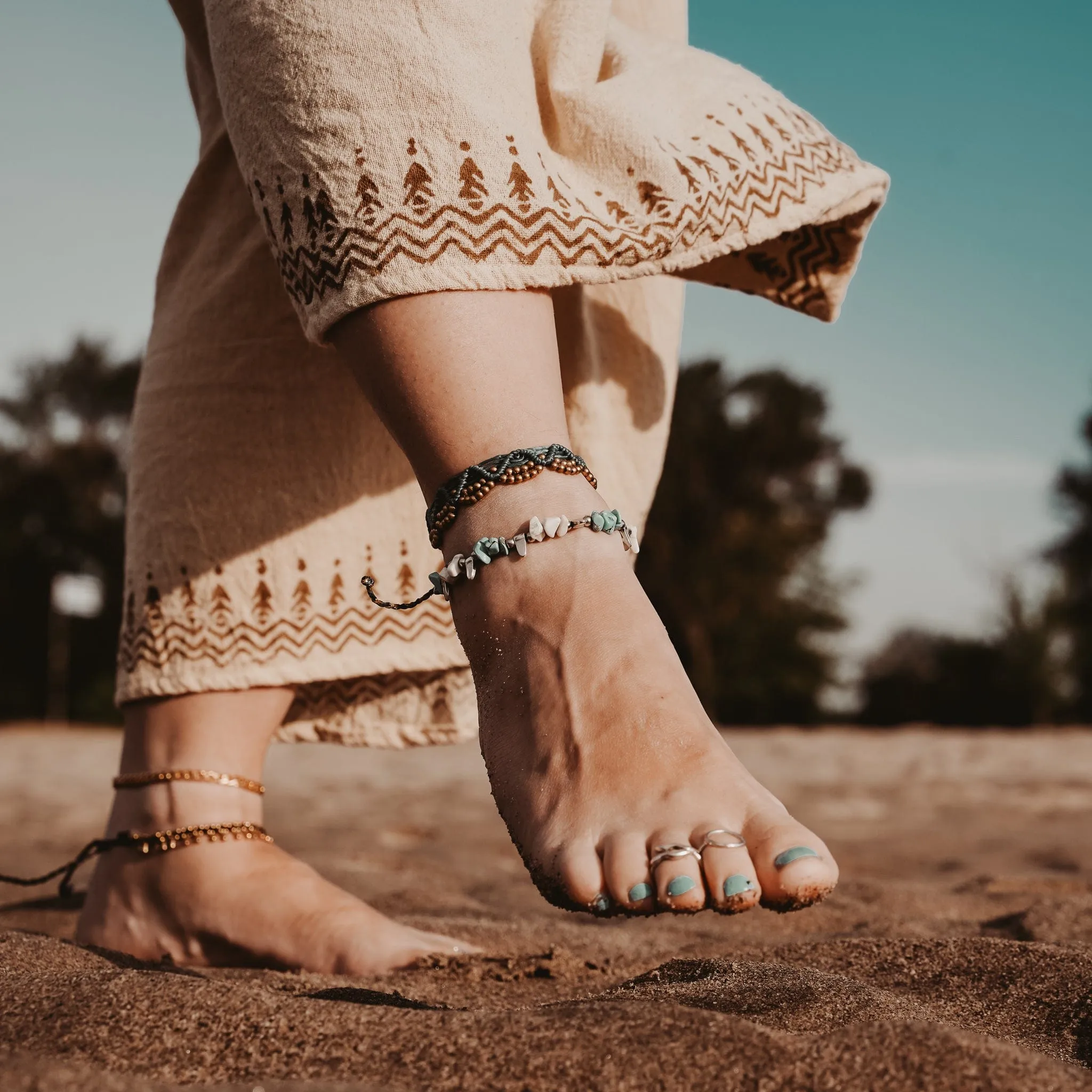 Sea Of Turquoise Anklet