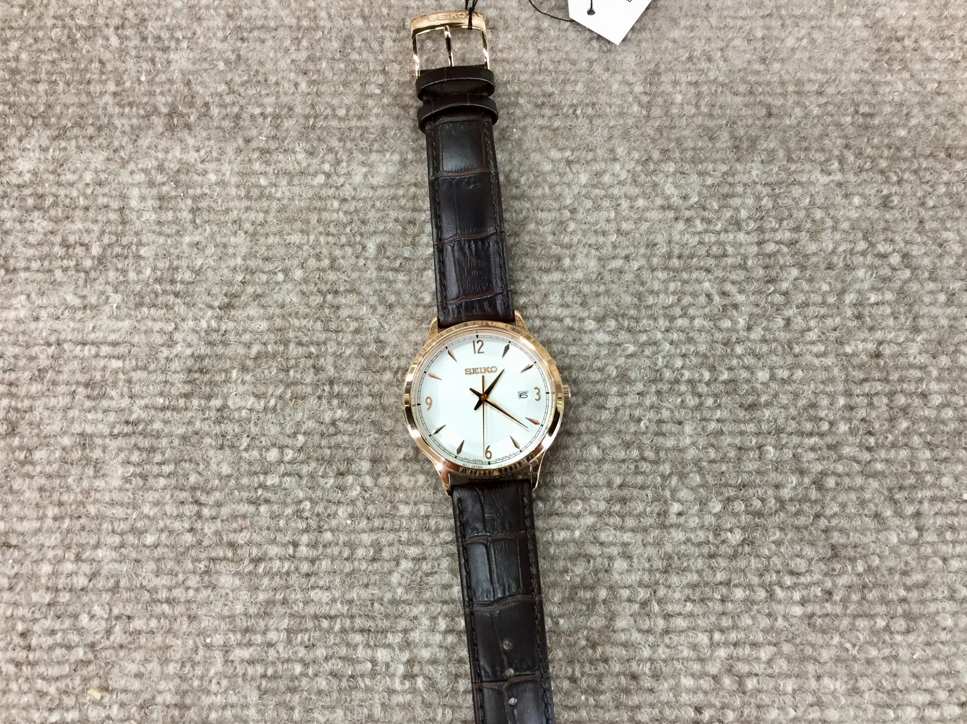 Seiko Rose Color Men's Leather Watch