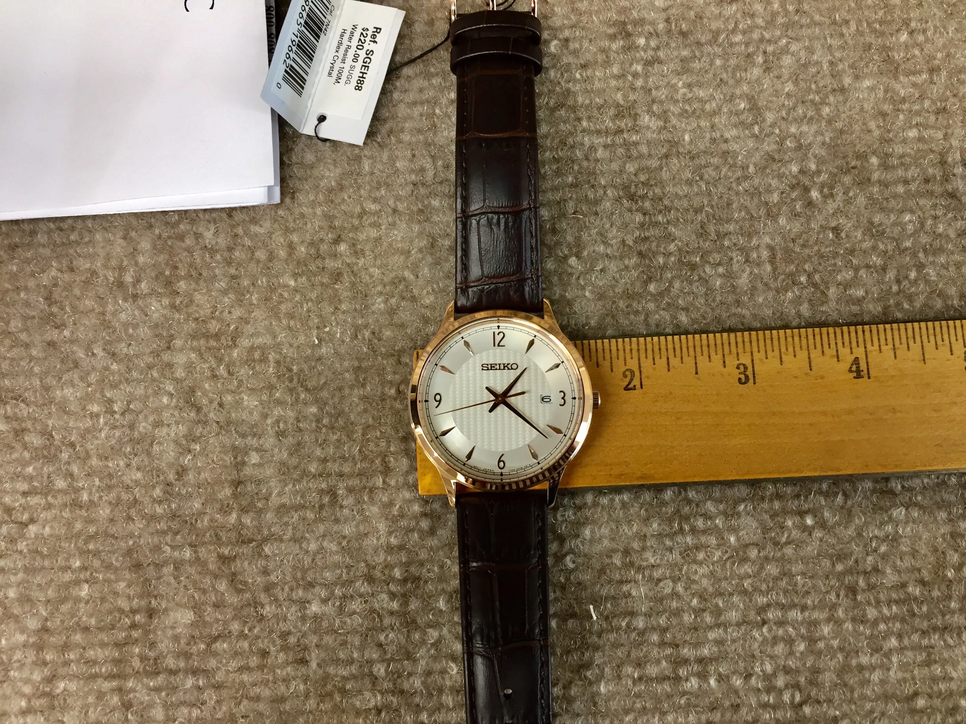 Seiko Rose Color Men's Leather Watch