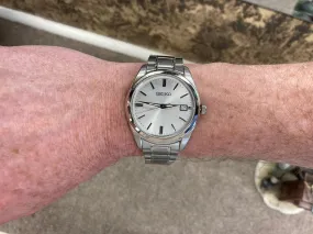 Seiko Silver Tone Stainless Steel Watch With Date