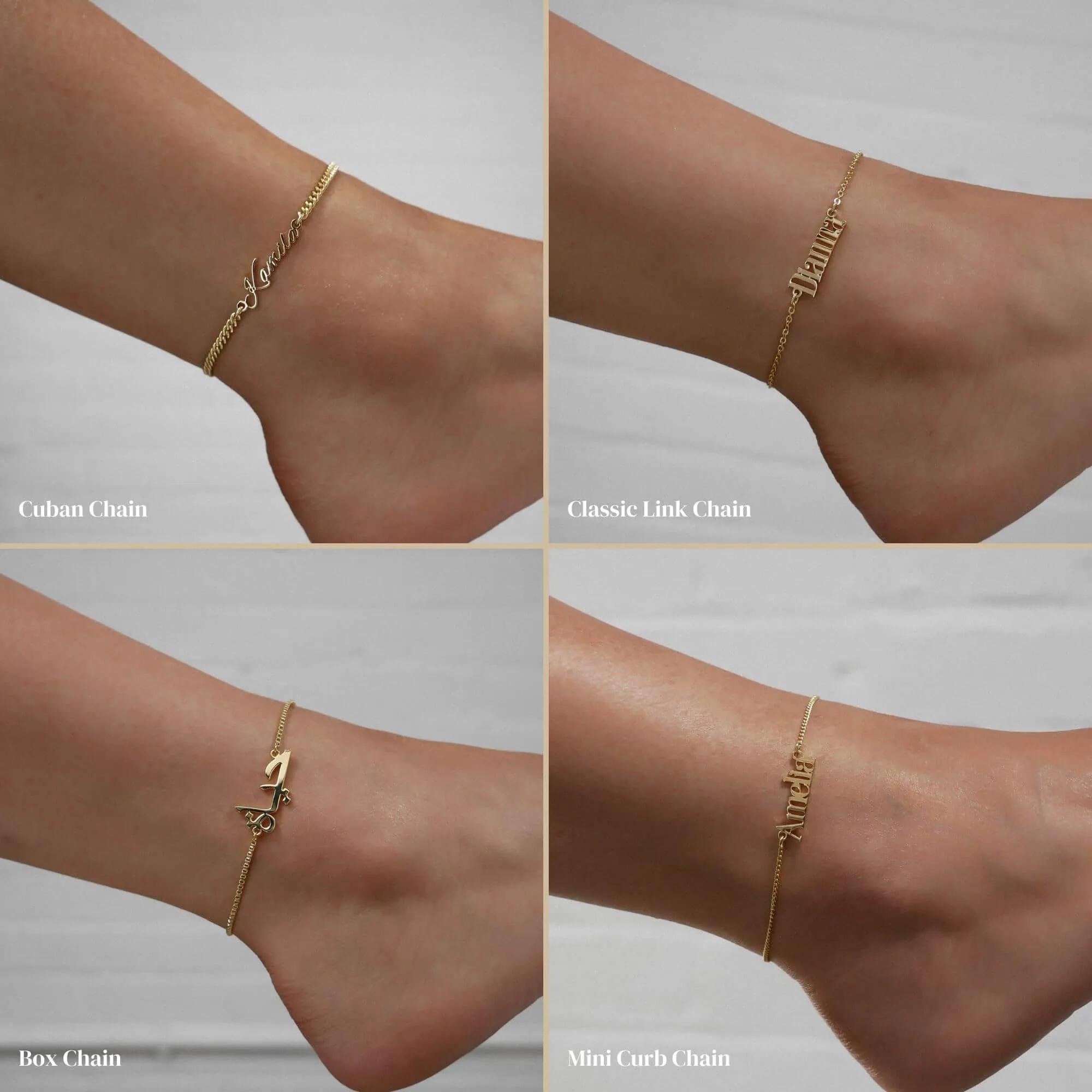 Siena Name Anklet