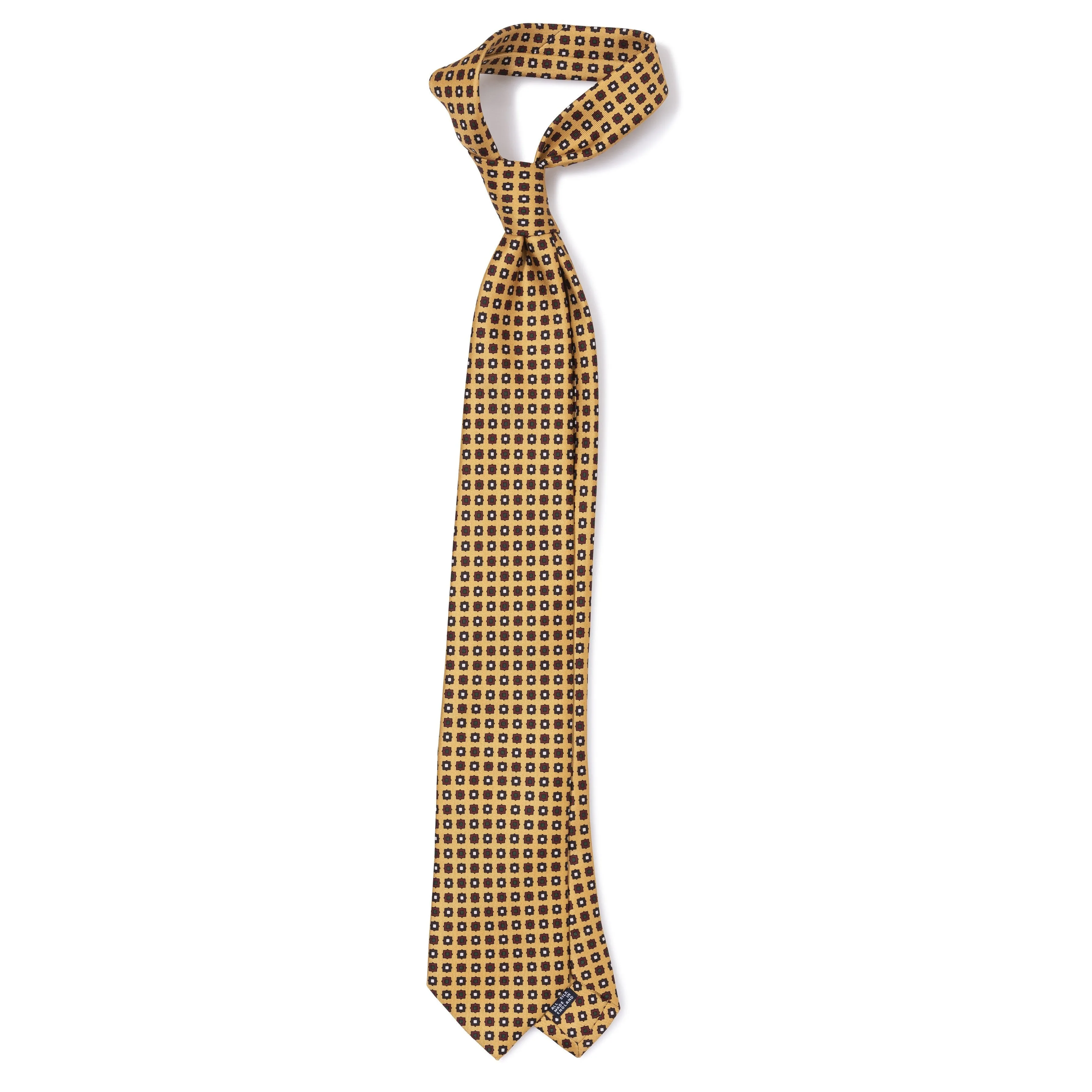 Silk Foulard Print Self-tip Tie