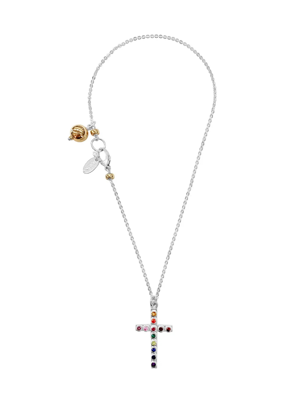 Simple Chakra Cross Necklace