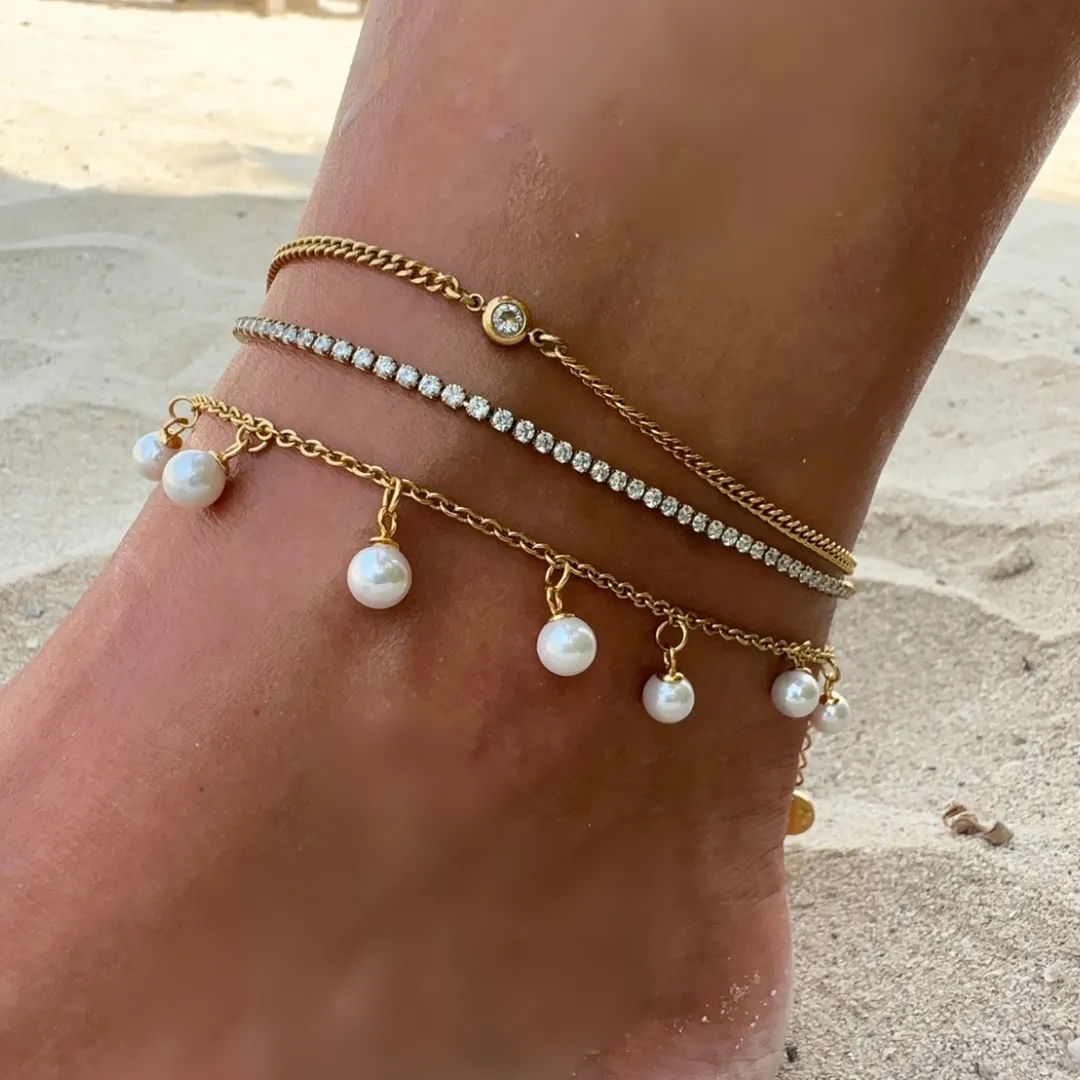 SINGLE CRYSTAL ANKLET