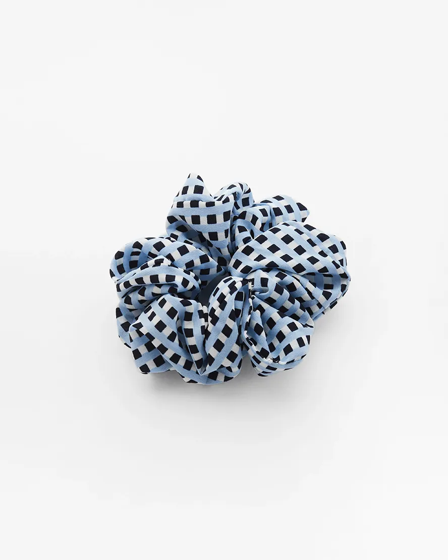 Squared Scrunchie Blue