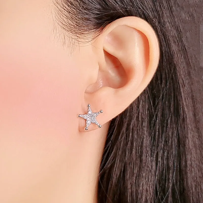 Star Cubic Zirconia Earrings