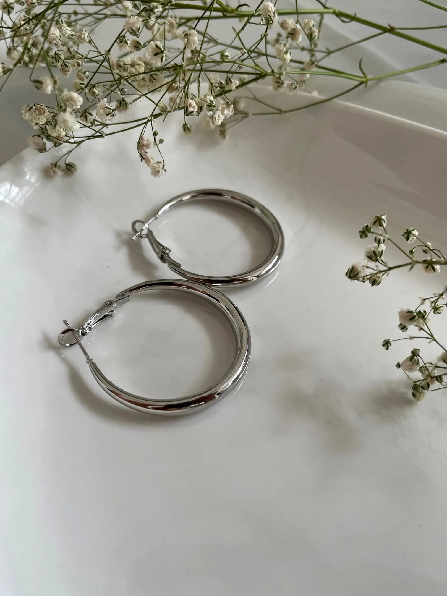 Sterling Silver Chunky Hoops