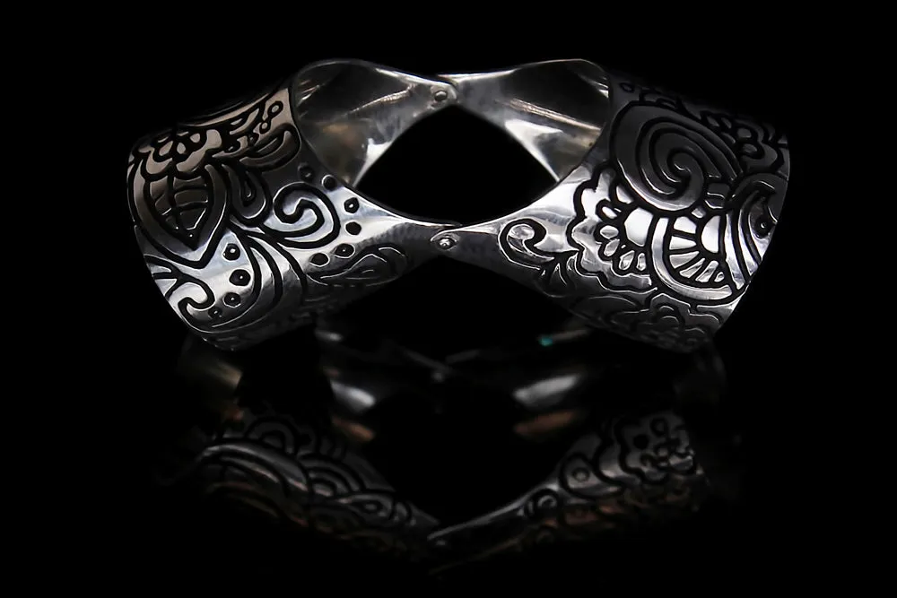 Sterling silver full finger ring "Selena"