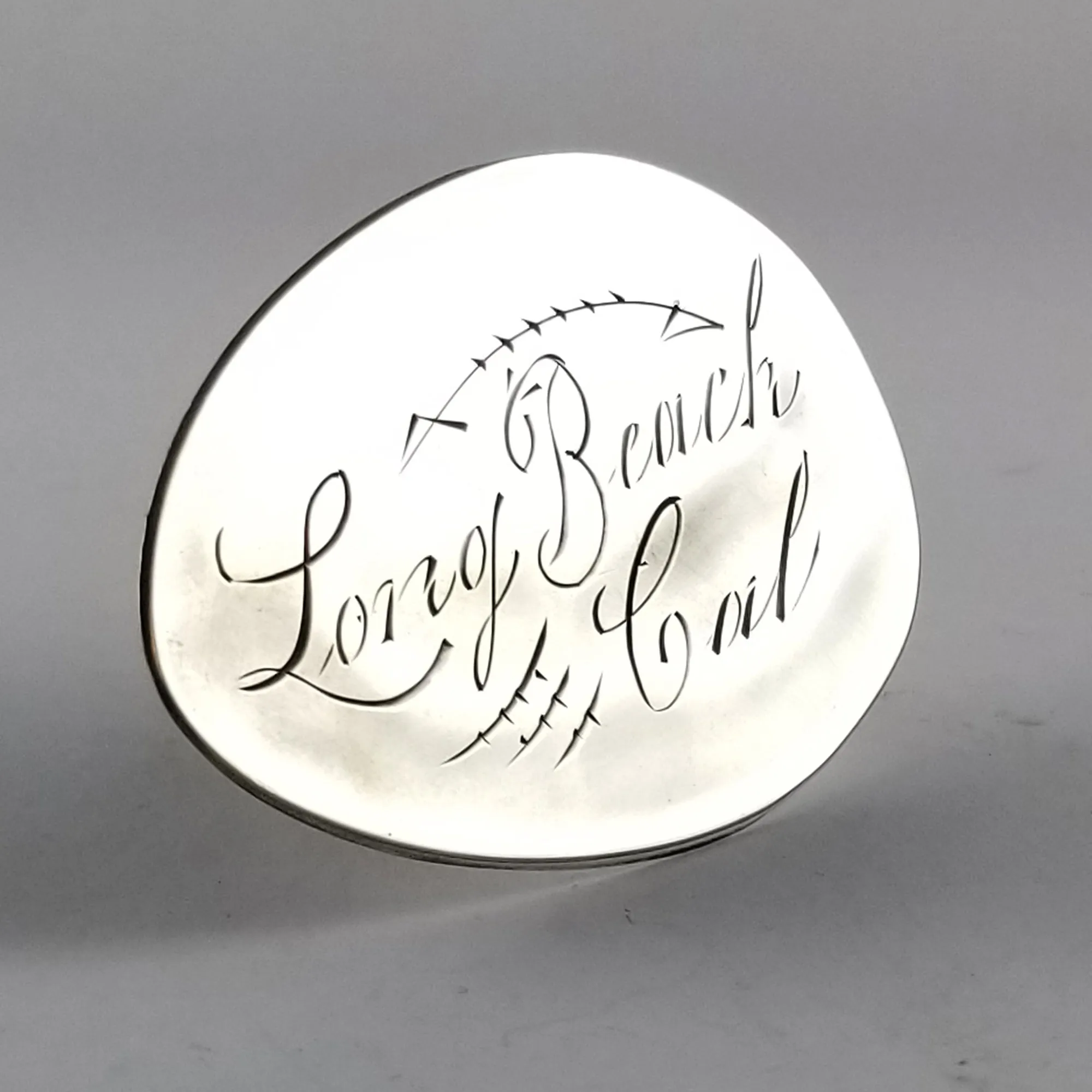 Sterling Silver Long Beach California Souvenir Spoon Statement Ring