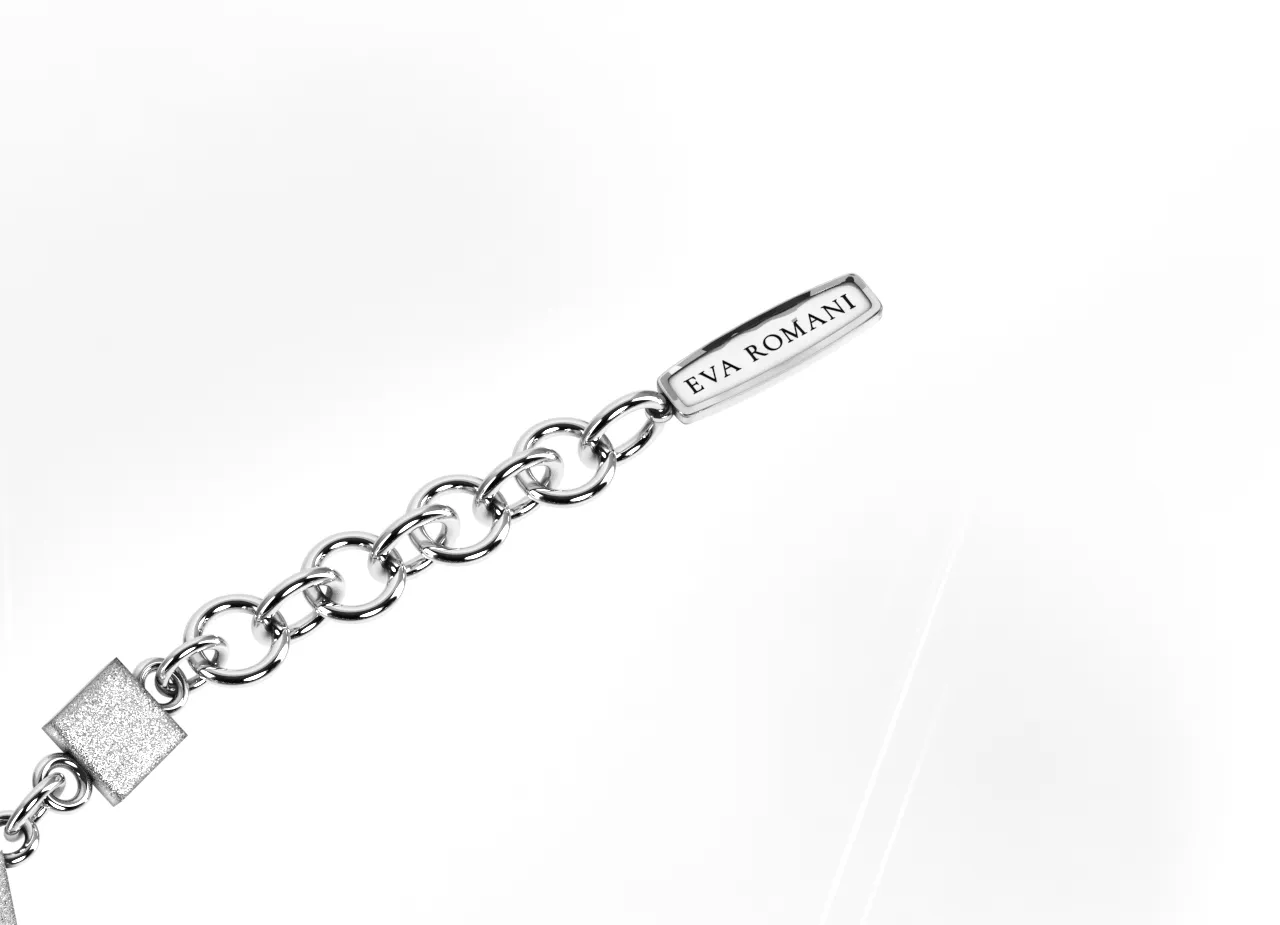 Sterling silver ring-chain bracelet “Arin”