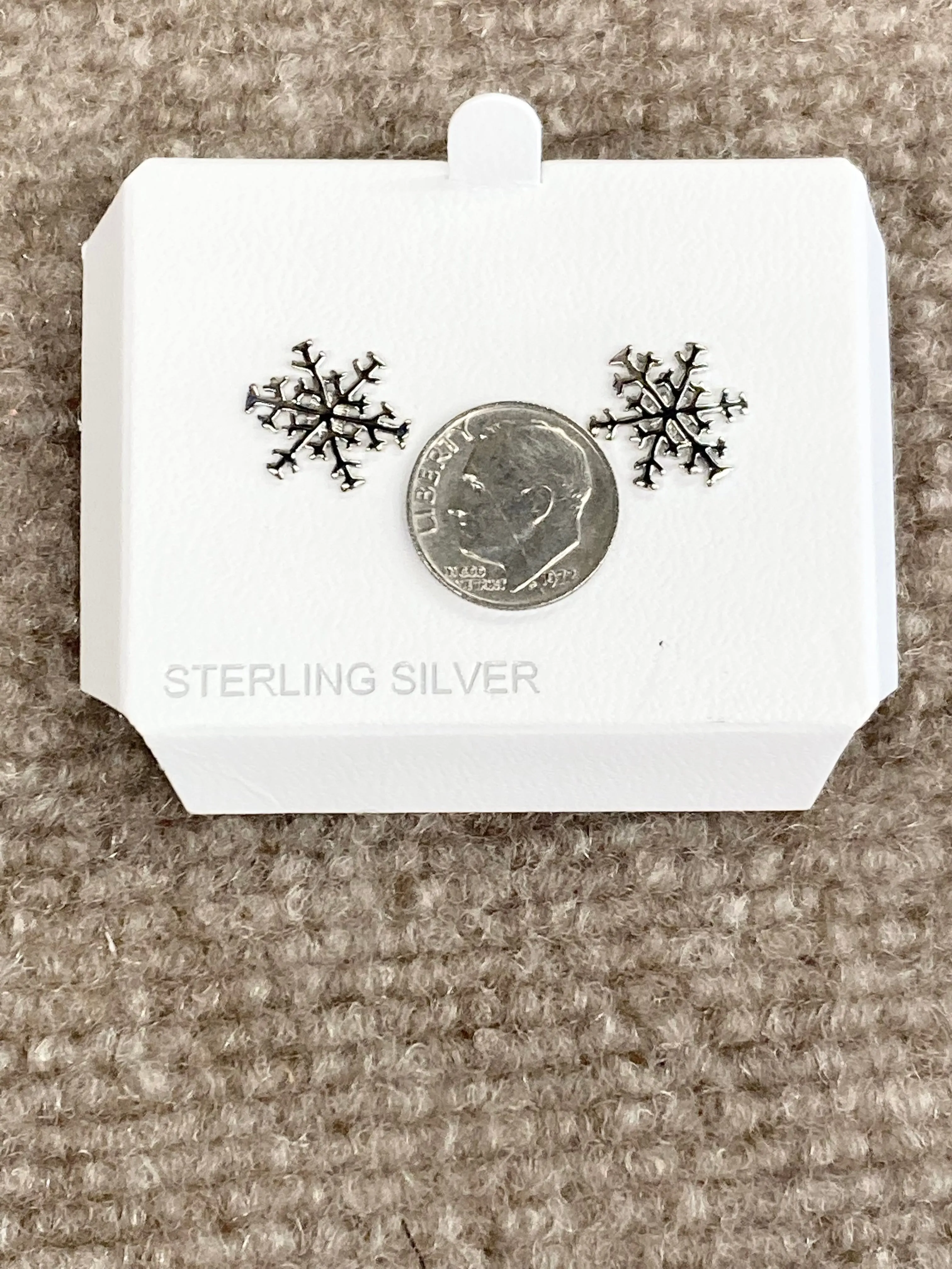 Sterling Silver Snowflake Earrings