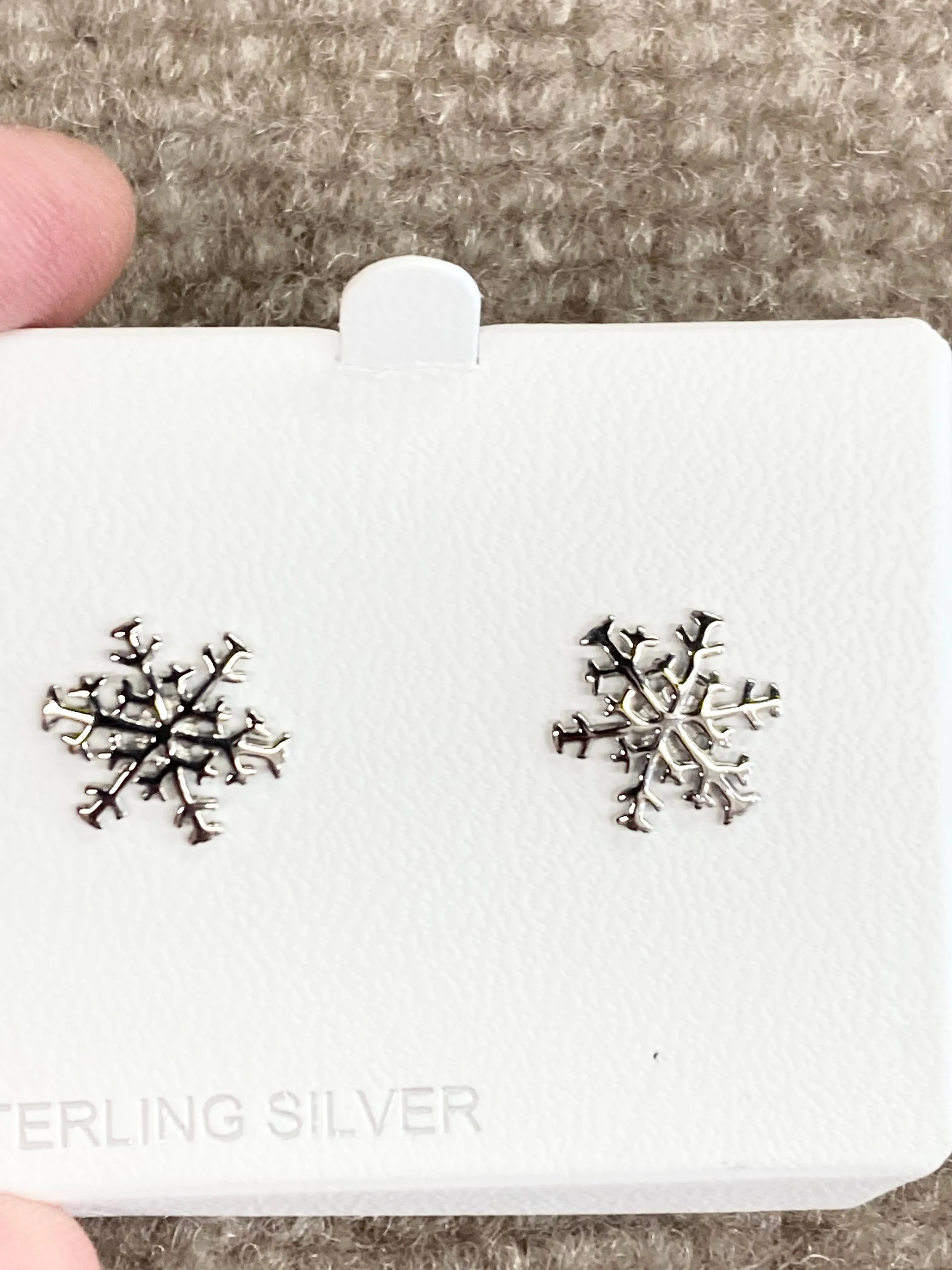 Sterling Silver Snowflake Earrings