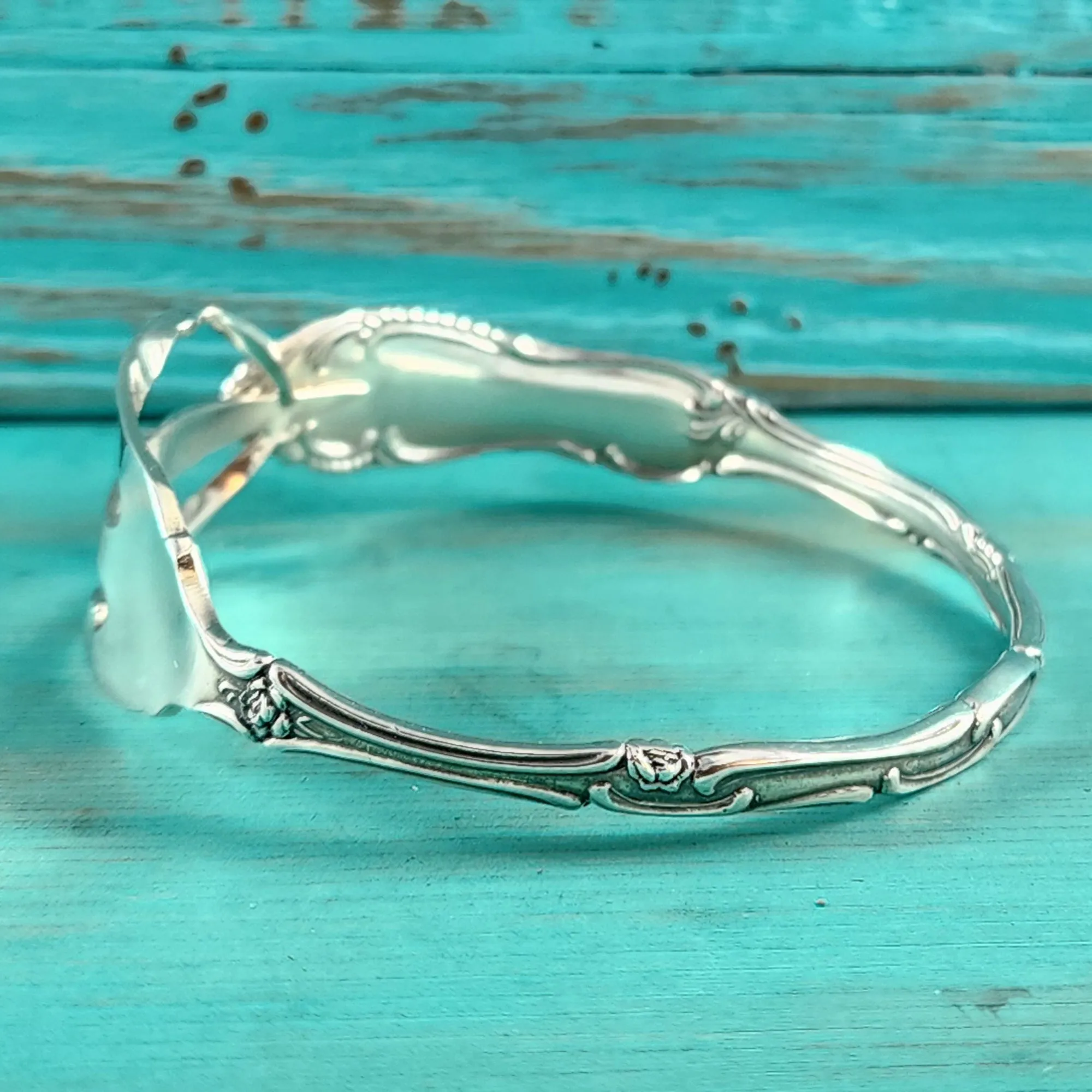 Sterling Silver Towle Old English Lettuce Serving Fork Bangle Bracelet