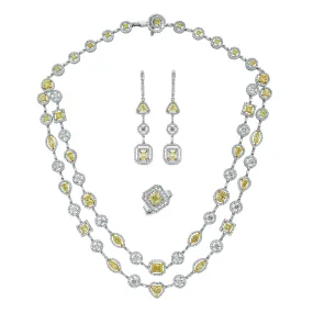 Summer Yellow & White Diamond Suite (21.16 ct Diamonds) in Gold