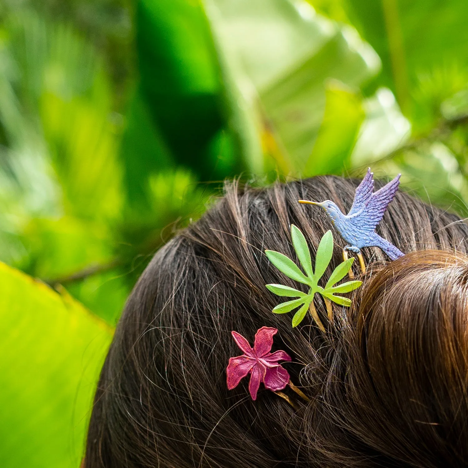 Sunset Orchid Hair Pin