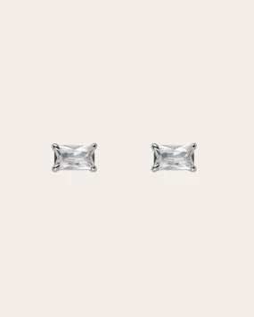 The Essential Baguette stud earrings - sterling silver