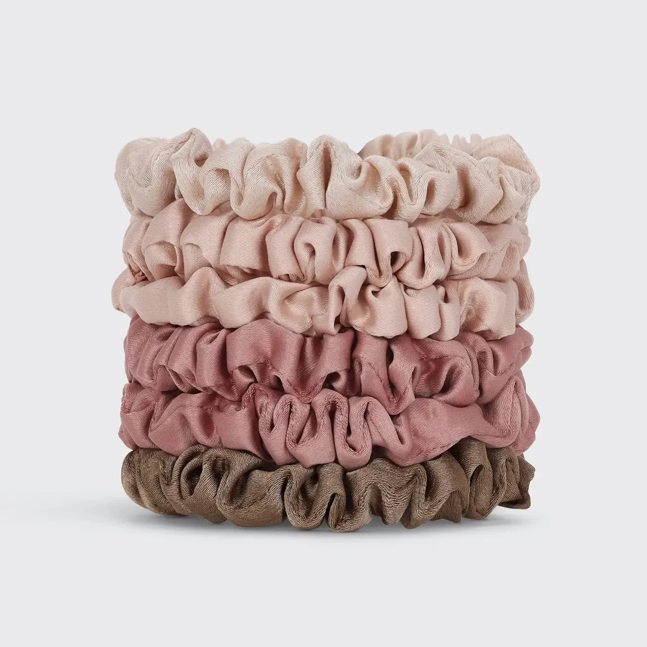 The Ultra Petite Satin Scrunchies- 6 PK