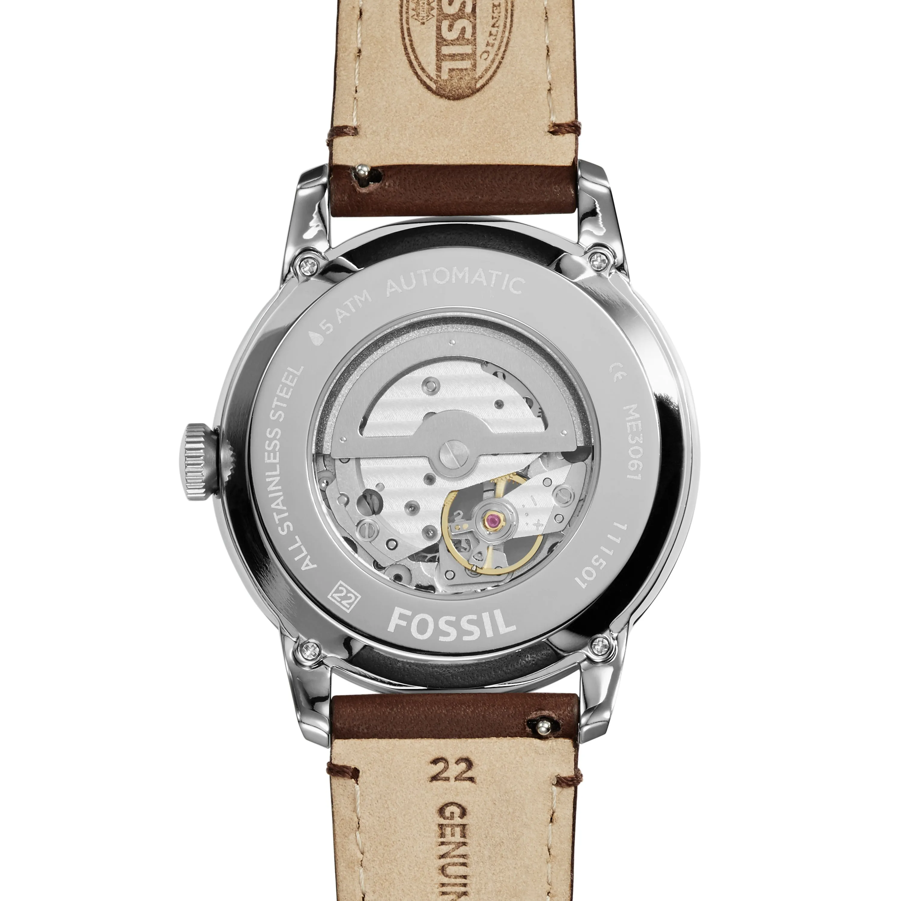 Townsman Automatic Leather Watch Brown