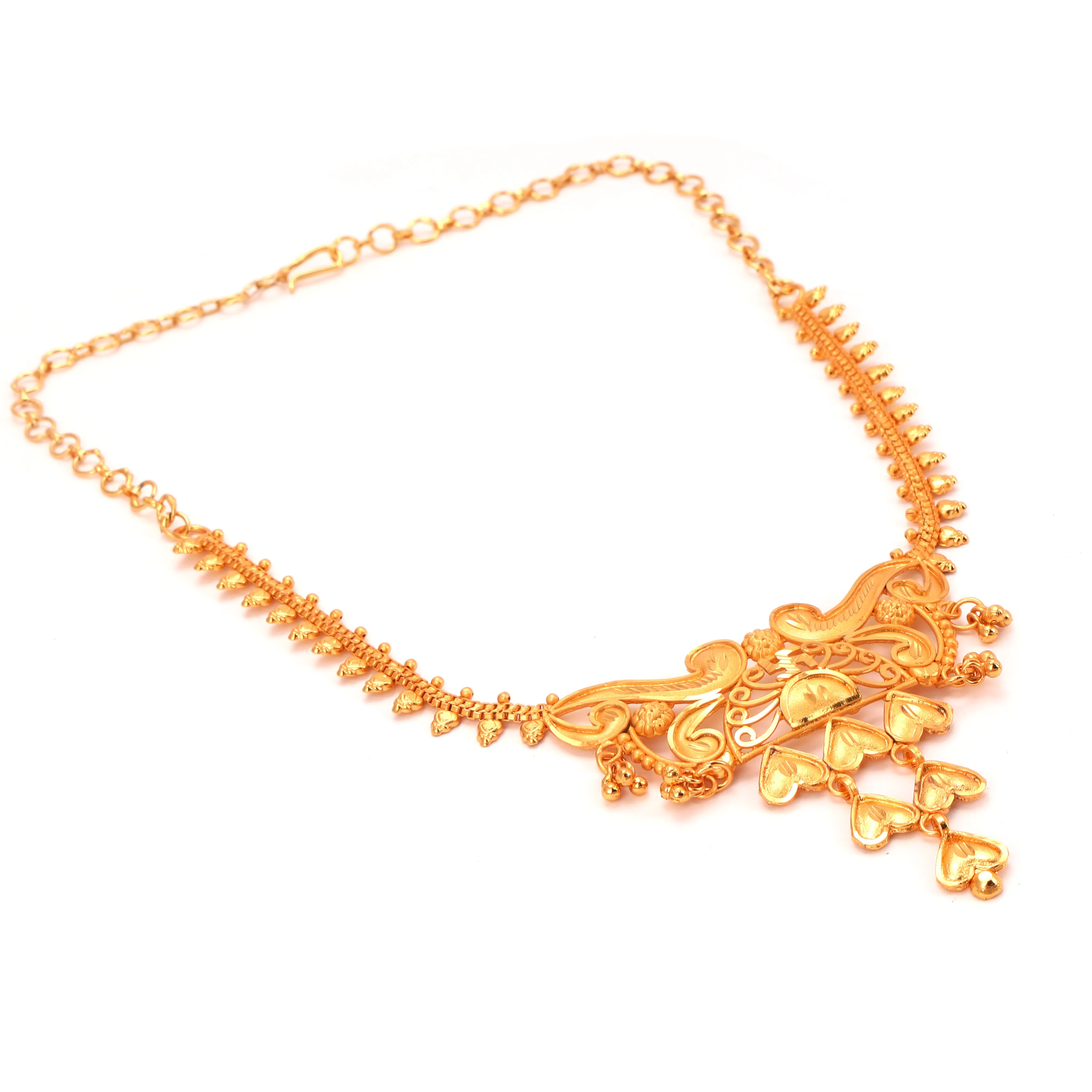 Trijit - Small Necklace Set With Jhalor