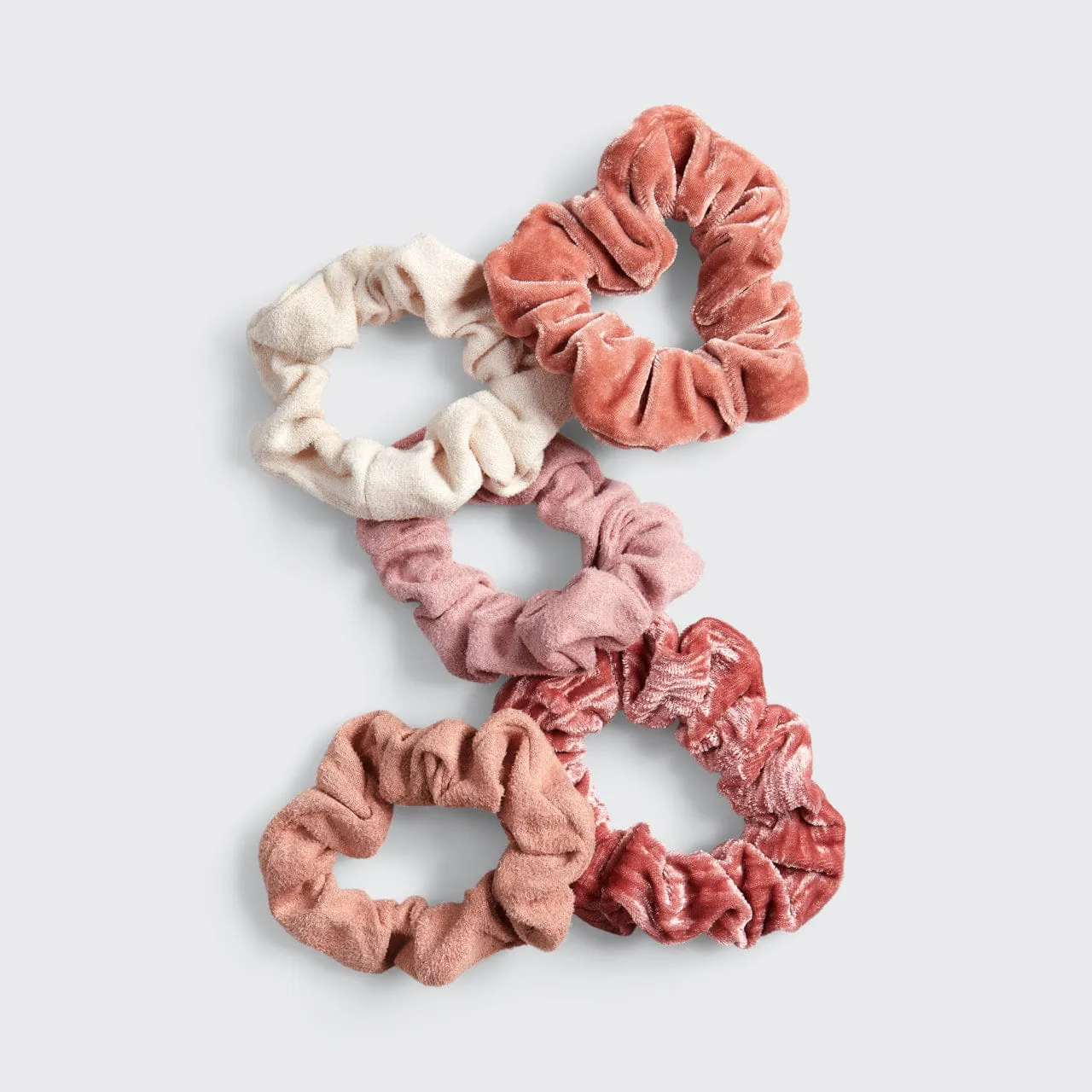 Velvet Scrunchies - Blush/Mauve