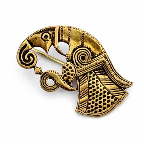 Vendel Raven Brooches Replica - Bronze