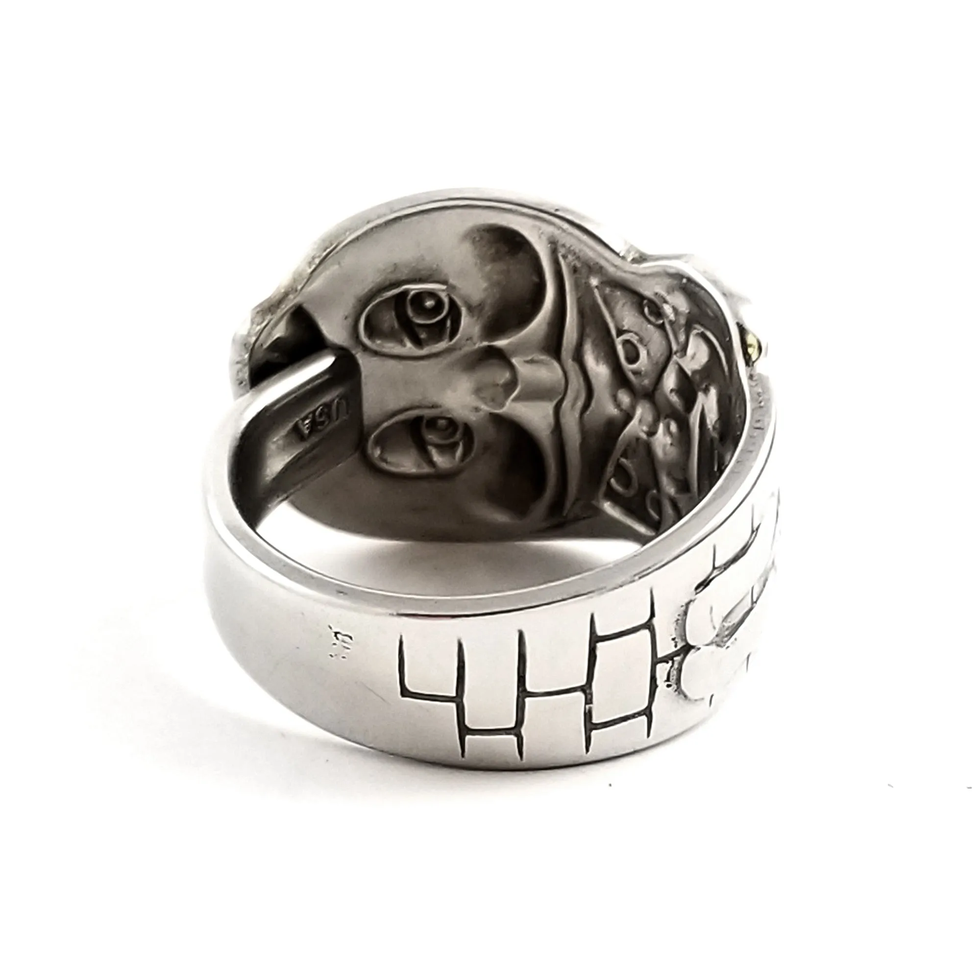 Antique Humpty Dumpty Themed Stainless Steel Spoon Ring