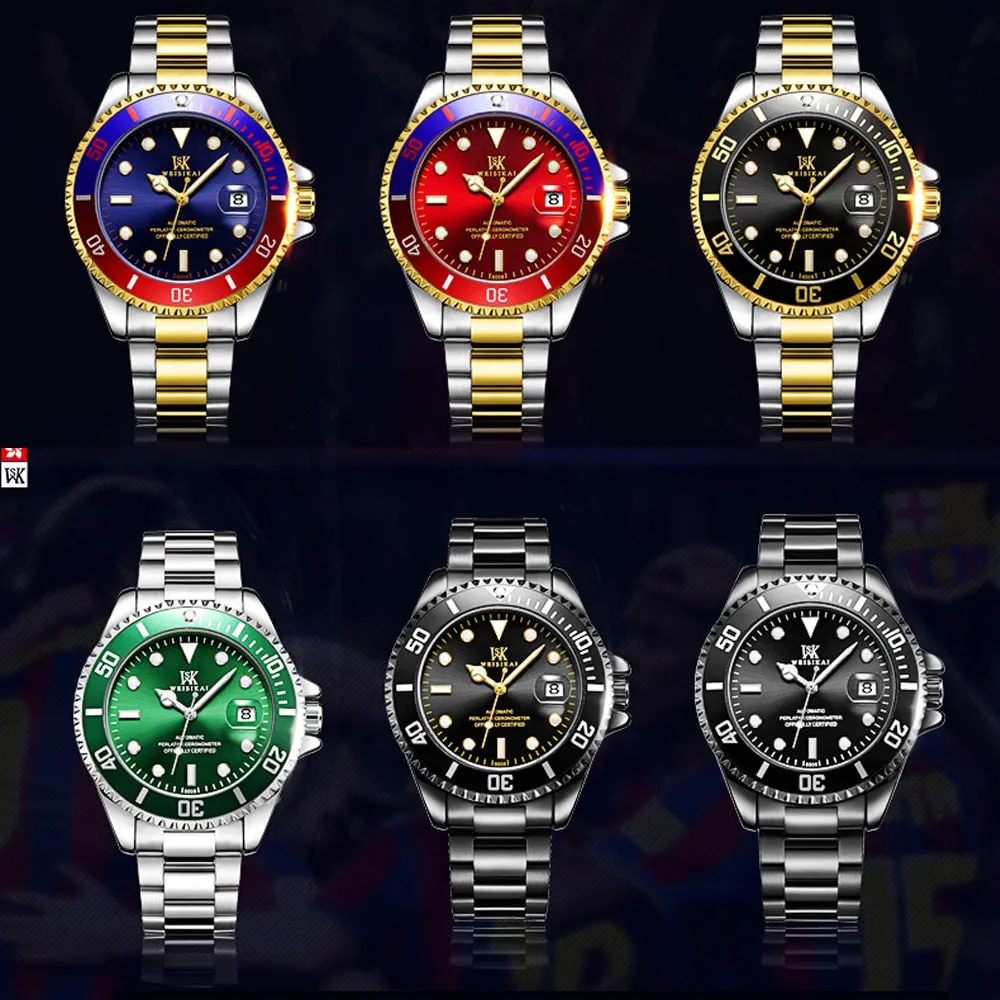 WEISIKAI Diver Watch Automatic Mechanical Watches Sports Top Brand Luxury Men's Diving Watches Male Wristwatch Relogio Masculino