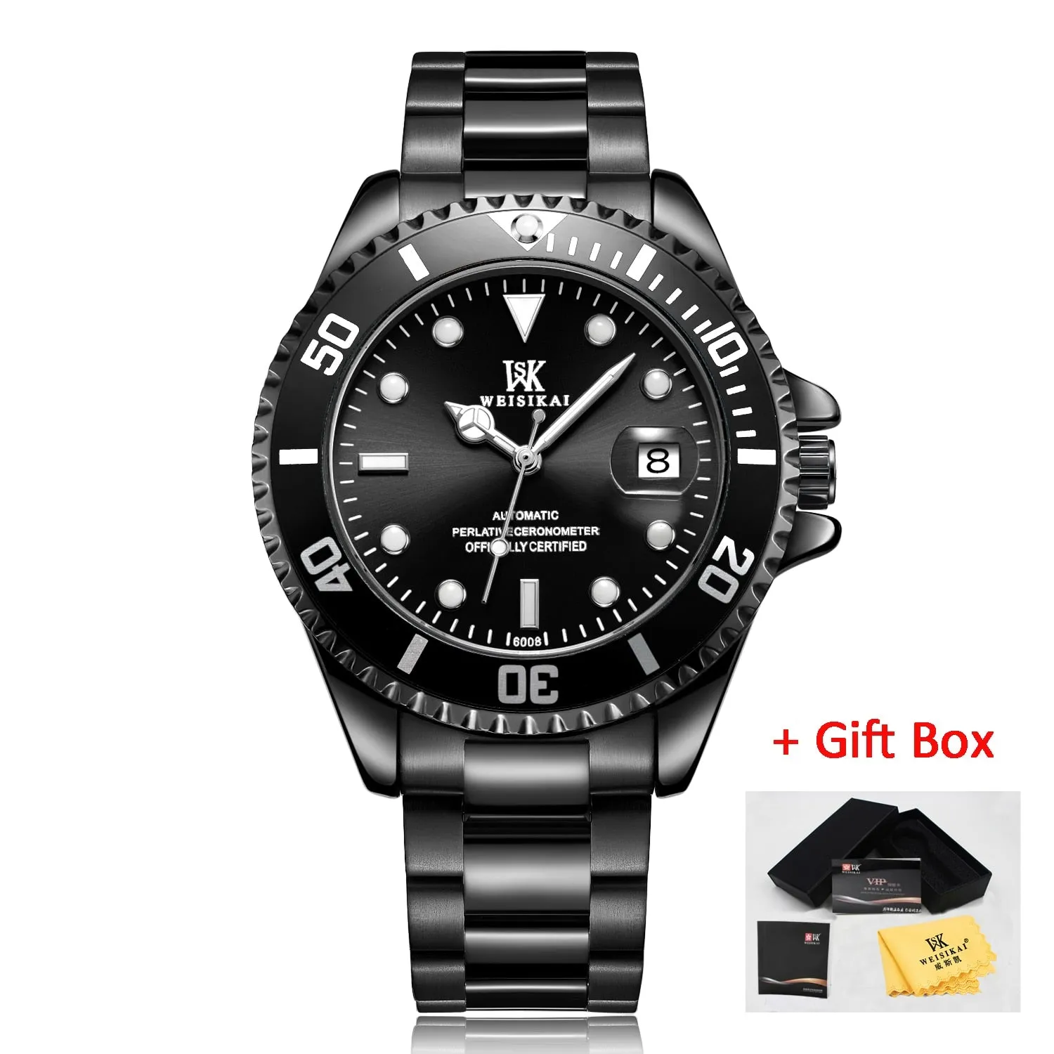 WEISIKAI Diver Watch Automatic Mechanical Watches Sports Top Brand Luxury Men's Diving Watches Male Wristwatch Relogio Masculino