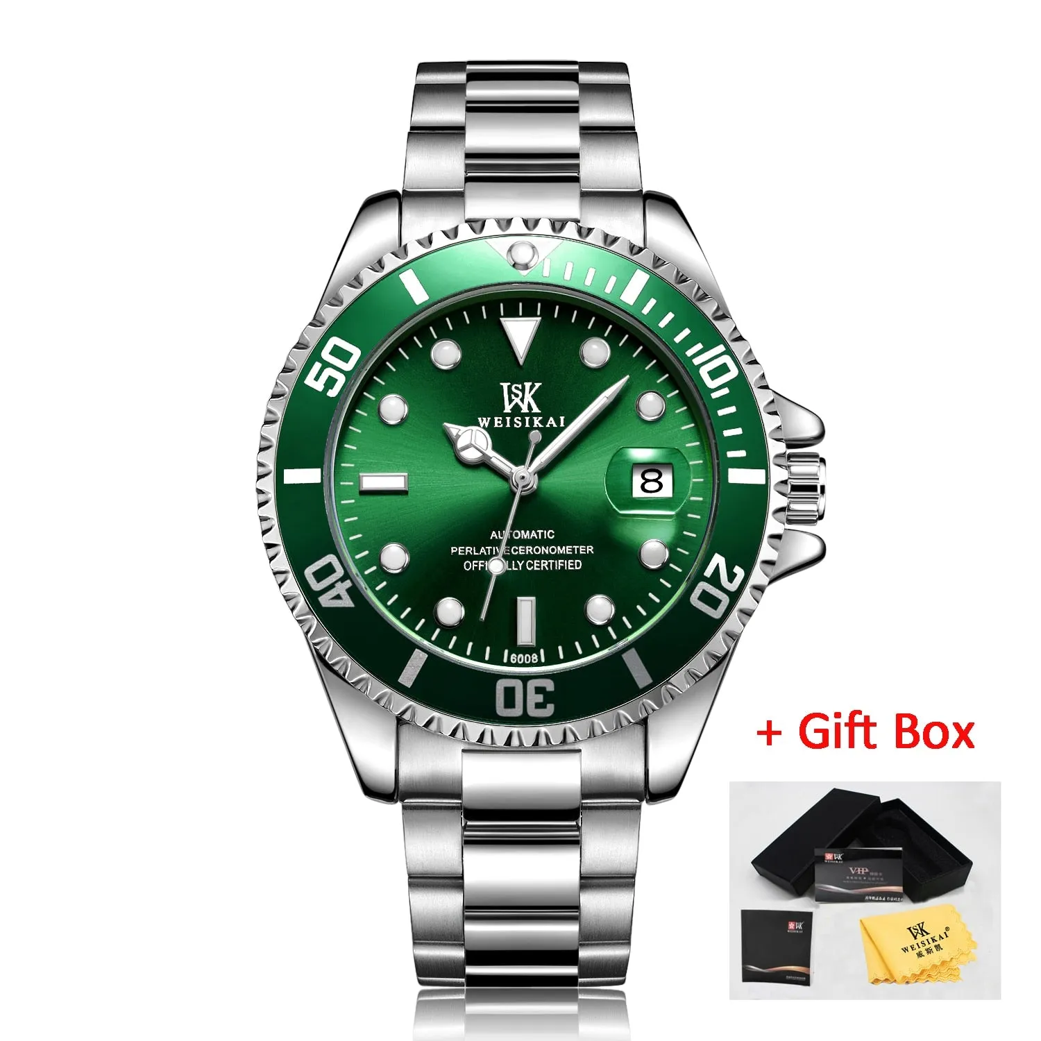 WEISIKAI Diver Watch Automatic Mechanical Watches Sports Top Brand Luxury Men's Diving Watches Male Wristwatch Relogio Masculino