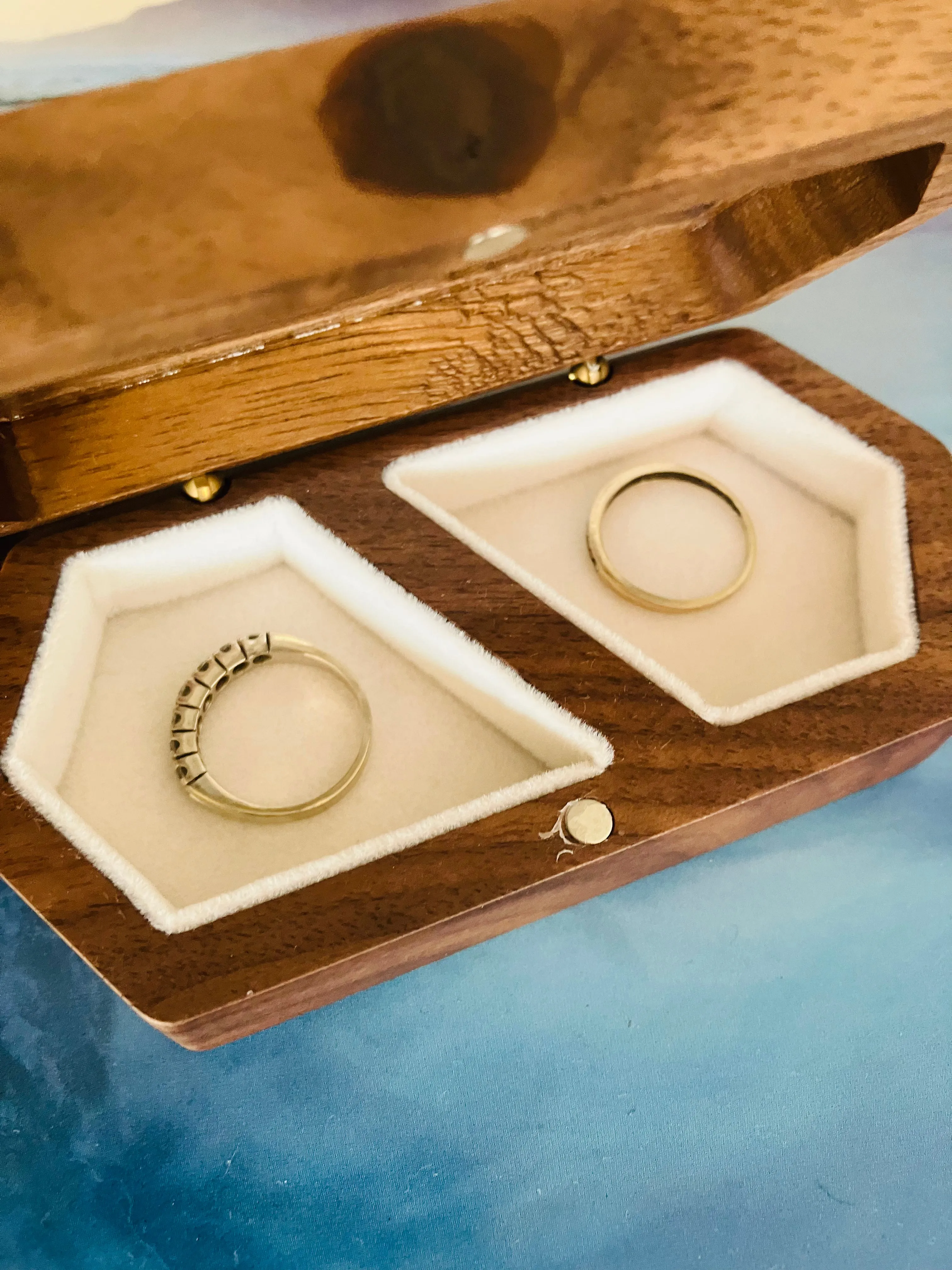 WOOD RING BOX DOUBLE