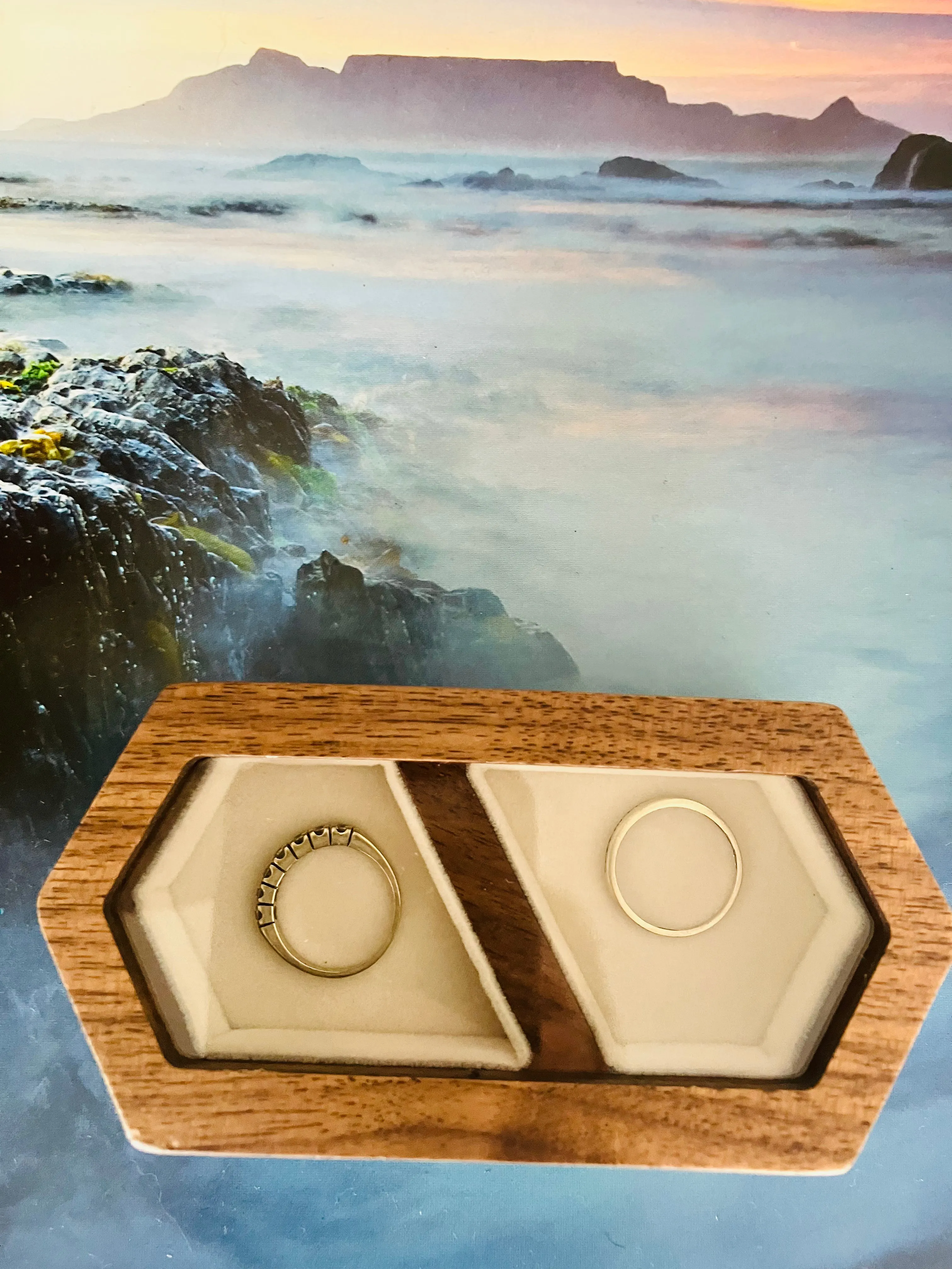 WOOD RING BOX DOUBLE